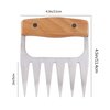 1947Kitchen Stainless Steel Meat-Shredding Claws With Wooden Handle, Brown TI-2TYSSS-BRO